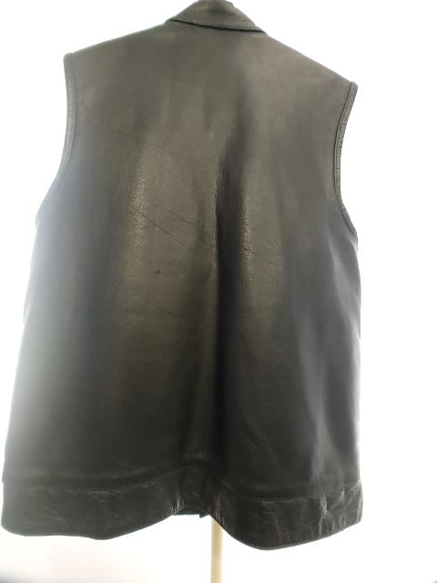 LEATHER KING Club Style Leather VEST, MED