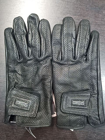 POKERUN Riding Perforated Leather GLOVES, MED