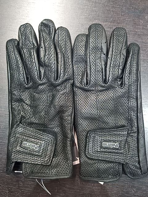 POKERUN Riding Perforated Leather GLOVES, MED