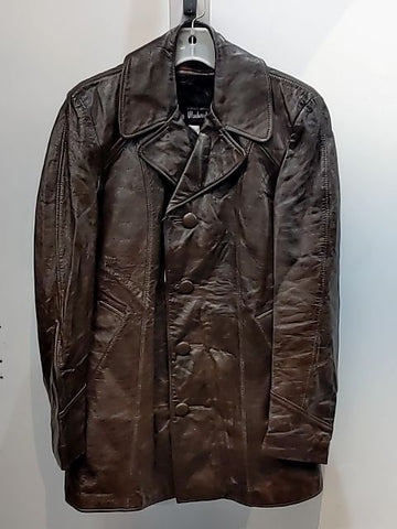 WOODWARD'S Short Trench Leather COAT, XS