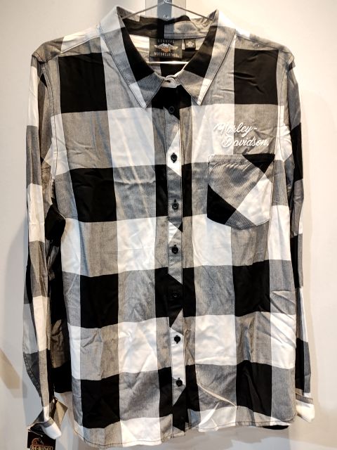 HARLEY DAVIDSON Plaid Textile SHIRT, XXL