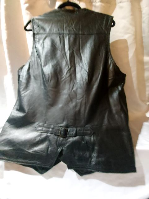 CRIPPLE CREEK Western Gambler Leather VEST, LRG