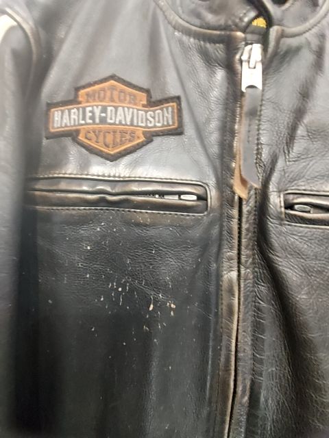 HARLEY DAVIDSON Riding Leather JACKET, MED
