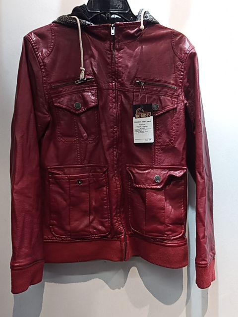 CHARLES AND A HALF Fashion Vegan Leather JACKET, SM