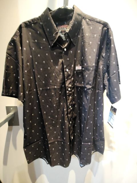 DIXXON Short Sleeve Button Up Textile SHIRT, LRG