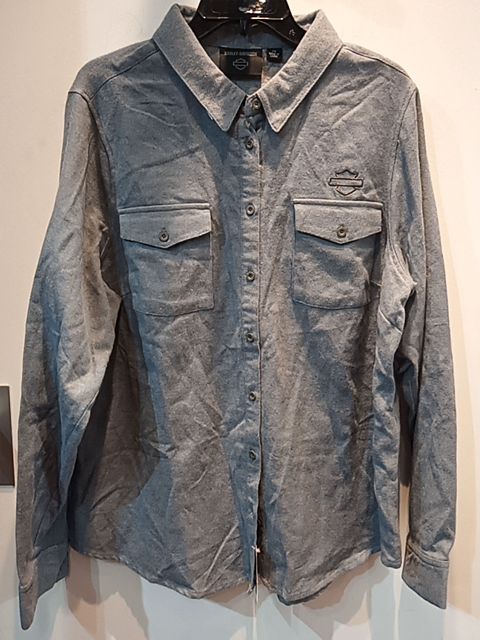 HARLEY DAVIDSON Longsleeve Button Up Textile SHIRT, 2XL