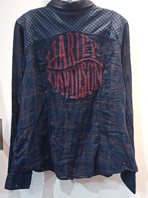 HARLEY DAVIDSON Longsleeve Button Up Textile SHIRT, 2XL