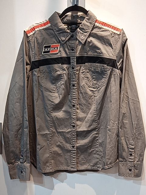 HARLEY DAVIDSON Longsleeve Button Up Textile SHIRT, XL