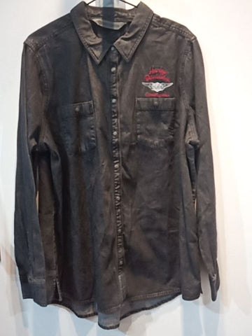 HARLEY DAVIDSON Longsleeve Button Up Textile SHIRT, XXL