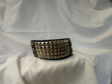 MACK'S LEATHERS Studded Wristband Leather ACCESSORY, 6.25