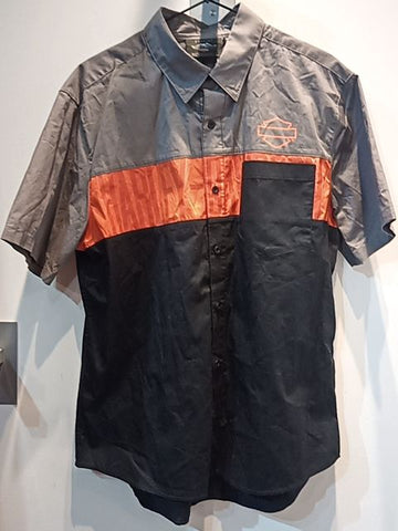 HARLEY DAVIDSON Colorblock Pocket Logo Textile SHIRT, LRG