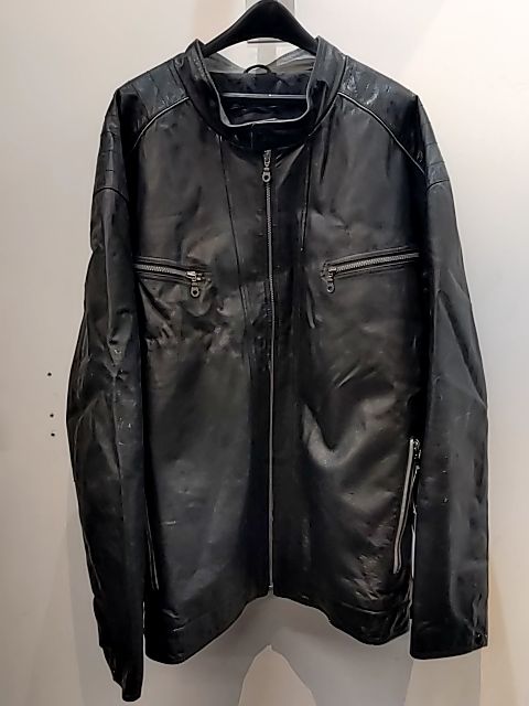 RETREAT Fashion Cafe Racer Leather JACKET, 4XL