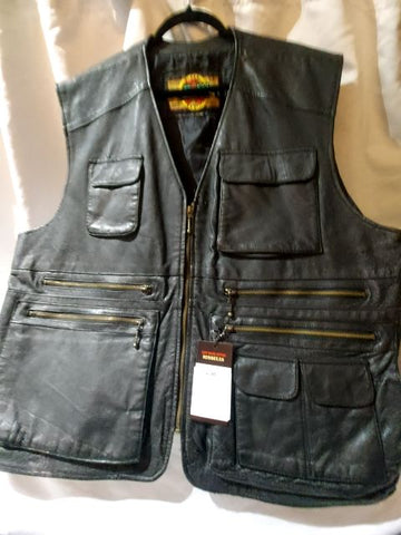 G-III Vintage Moto Leather VEST, XL