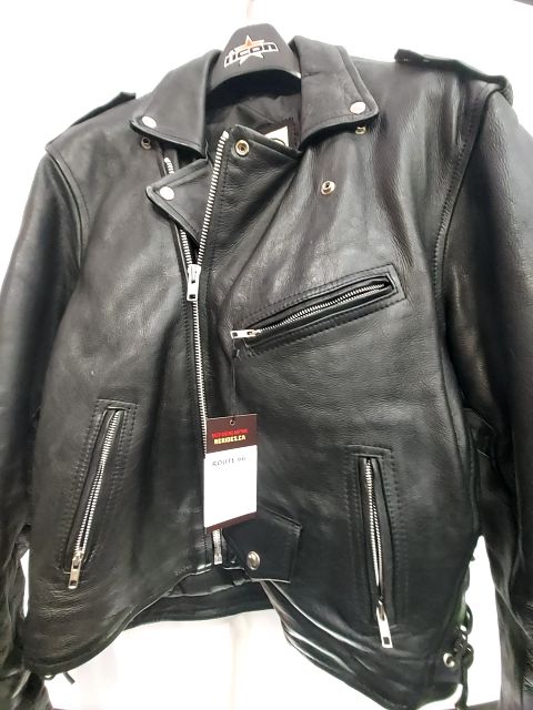 ROUTE 66 Biker Classic Leather JACKET, XL