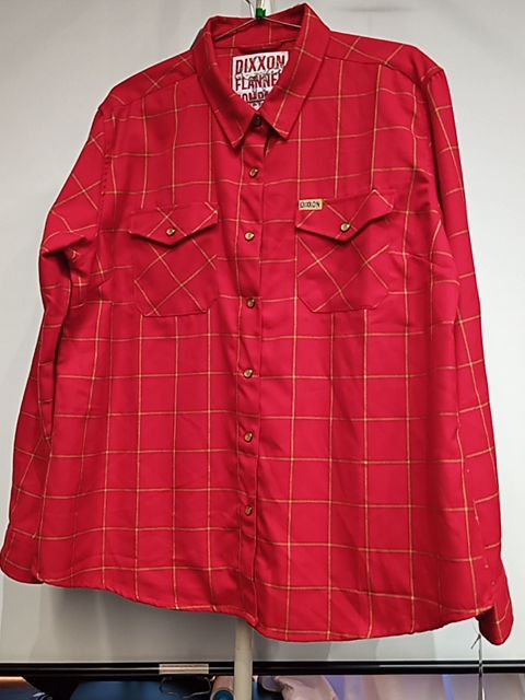 DIXXON Longsleeve Button Up Textile SHIRT, XXL