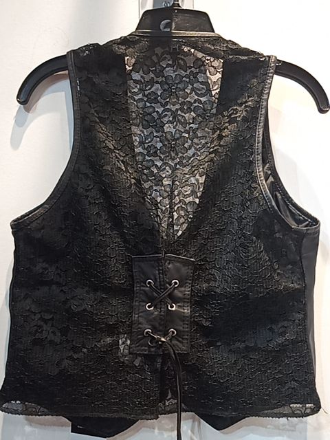 BRISTOL Lace back Gambler Mixed Material VEST, MED