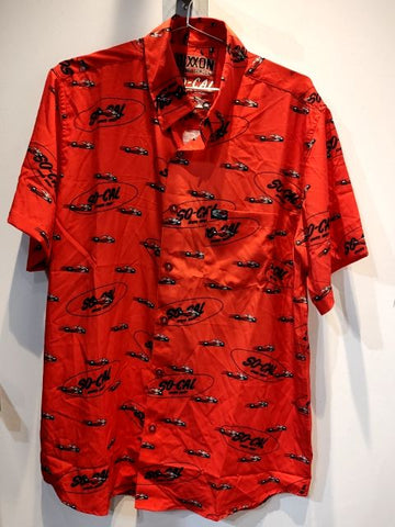 DIXXON Short Sleeve Button Up Textile SHIRT, LRG