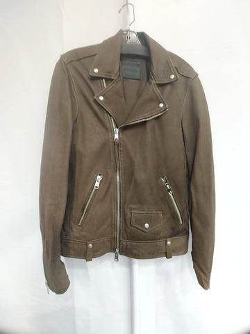 ALL SAINTS Milo Biker Leather JACKET, XS