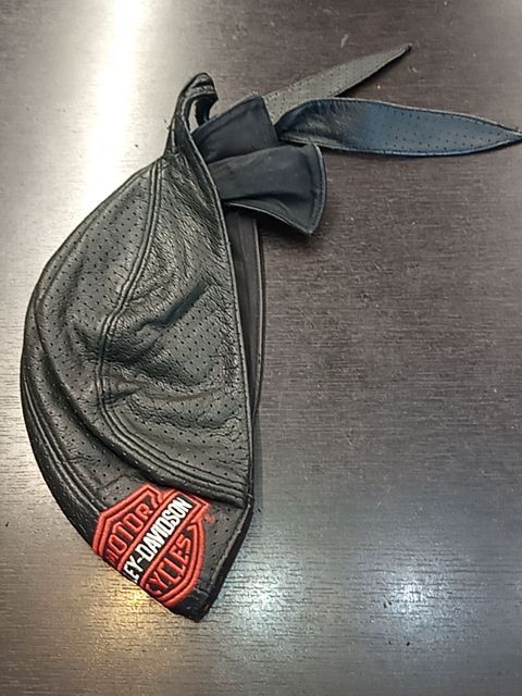 HARLEY DAVIDSON Skull Cap Leather HAT, XL