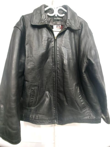 CLUB MONACO Vintage Car Leather COAT, LRG