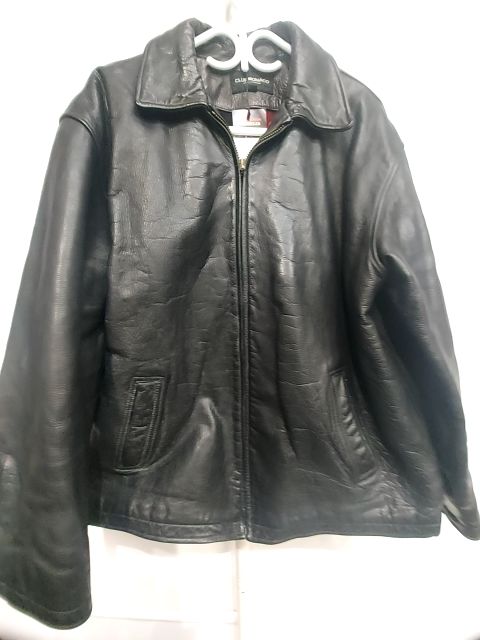 CLUB MONACO Vintage Car Leather COAT, LRG