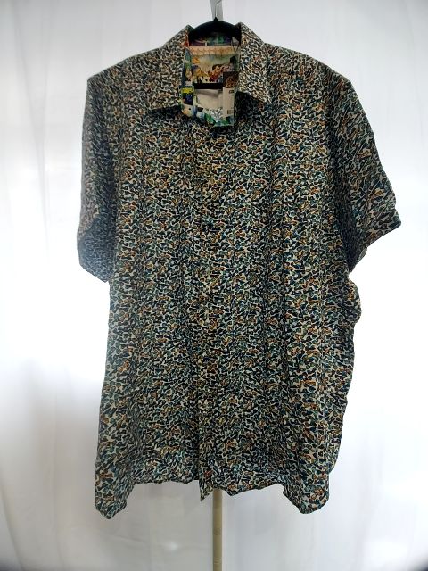 ROBERT GRAHAM Short Sleeve Button Up Textile SHIRT, 3XL Tall