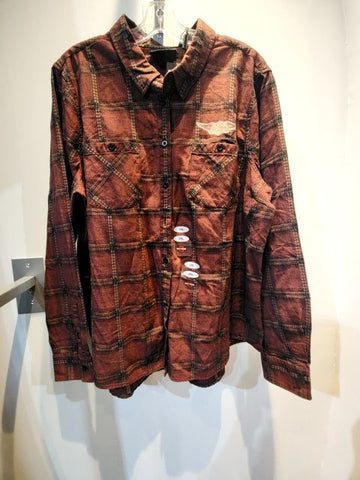HARLEY DAVIDSON Longsleeve Button Up Textile SHIRT, 2XL