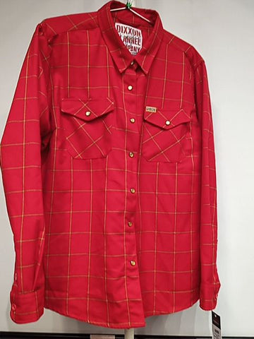 DIXXON Longsleeve Button Up Textile SHIRT, XXL