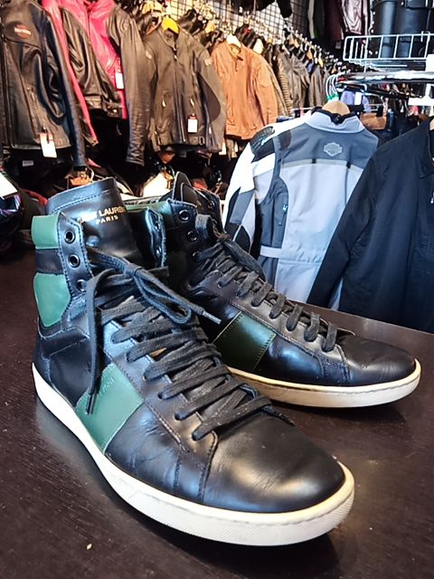 SAINT LAURENT Hi Top Sneakers Leather FOOTWEAR, 42