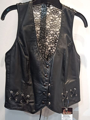 BRISTOL Lace back Gambler Mixed Material VEST, MED