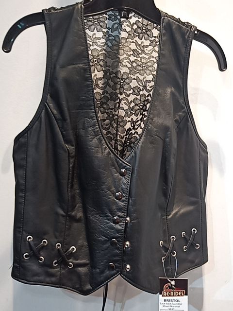 BRISTOL Lace back Gambler Mixed Material VEST, MED