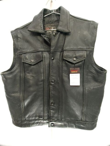 SUNSHINE LEATHER LTD Club Leather VEST, LRG