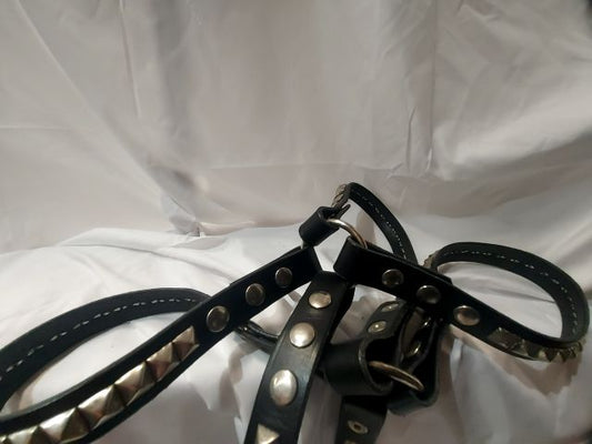 MACK'S LEATHERS Chest Harness Leather FETISH, LRG