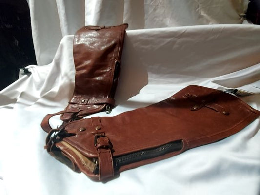 UNBRANDED Half Chap / Boot Spats Leather ACCESSORY, 8