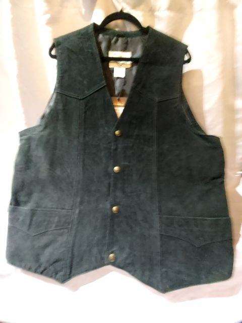 CRIPPLE CREEK Western Gambler Suede VEST, XXL