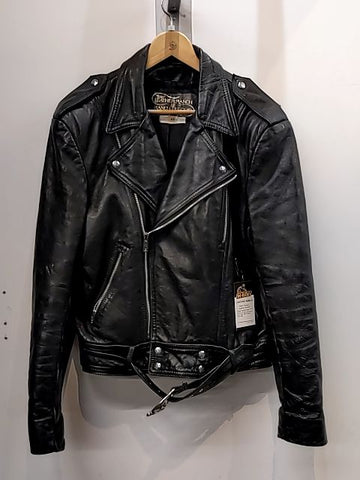 LEATHER RANCH Biker Classic Leather JACKET, LRG