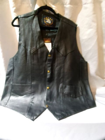 SOFARI COLLECTIONS Western Gambler Leather VEST, XXL
