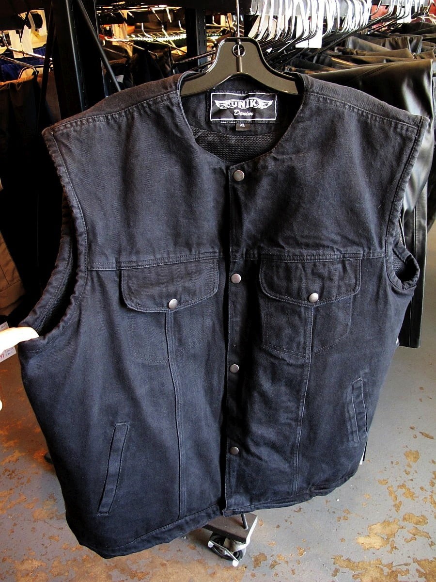 Classic Black Denim Vest… with Pockets!